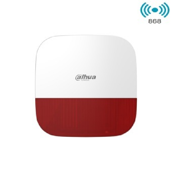 Sirena d'allarme esterna con luce rossa ARA13-W2(868)-Leggi tutto