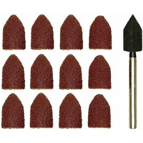 Proxxon Schleifkappen  9 mm, je 5 Stck Korn 80 + 150, mit Trger-Beschreibung lesen