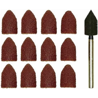 Proxxon Schleifkappen  9 mm, je 5 Stck Korn 80 + 150, mit Trger-Beschreibung lesen