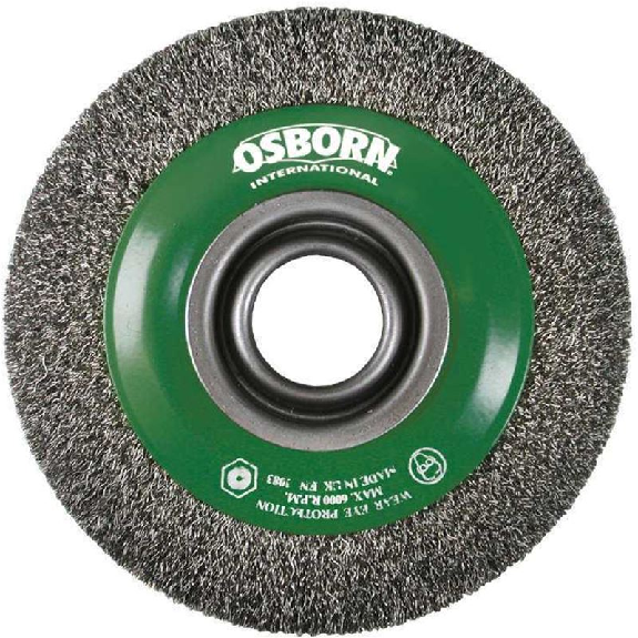 9902554461 - Cepillo circular acero latonado alambre ondulado, agujero multieje ø0.30mm-Leer más