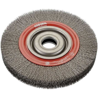 9902554461 - Cepillo circular acero latonado alambre ondulado, agujero multieje ø0.30mm-Leer más