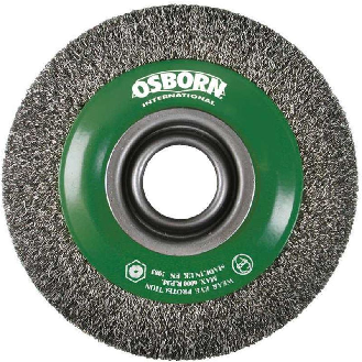 9902554461 - Cepillo circular acero latonado alambre ondulado, agujero multieje ø0.30mm-Leer más