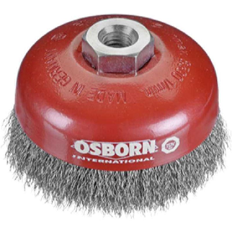 0002613163 - Cepillo taza acero de alambre ondulado, tuerca M14, ø 0.30mm (80x30)-Leer más