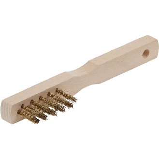 1 cepillo manual de alambre de latón, con mango de madera 200 mm-Leer más