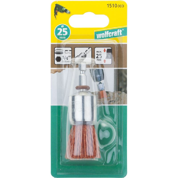 1 cepillo de pincel de alambre de nylon, agresivo vást. hexagonal Ø 25 mm-Leer más
