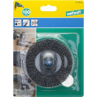 1 cepillo de disco de alambre de acero vást. hexagonal Ø 100 x 10 mm-Leer más