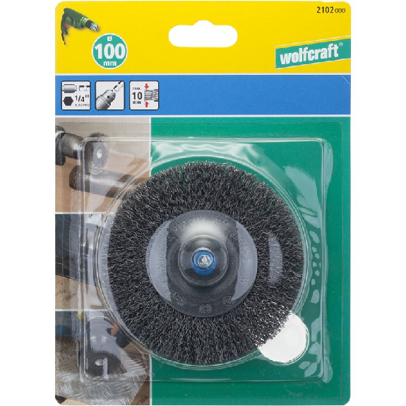 1 cepillo de disco de alambre de acero vást. hexagonal Ø 100 x 10 mm-Leer más