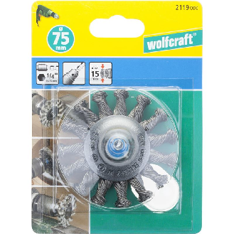1 cepillo de disco de alambre de acero vást. hexagonal Ø 75 x 15 mm-Leer más