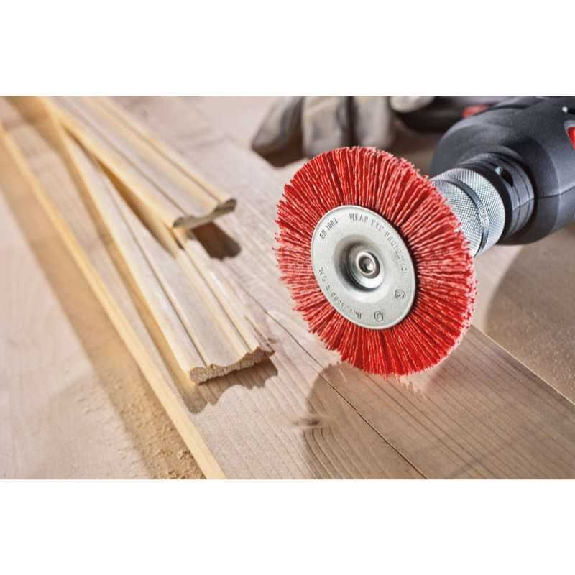 7182600591 - Cepillo circular filamento abrasivo con vástago de 6mm,ø0.90mm (100x10x23)-Leer más