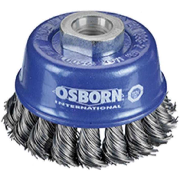 0002608351 - Cepillo taza inox de alambre trenzado, tuerca M14, ø 0.50mm (65x20)-Leer más