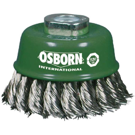 0002608351 - Cepillo taza inox de alambre trenzado, tuerca M14, ø 0.50mm (65x20)-Leer más