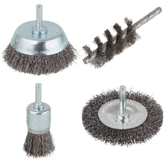 1 juego de cepillos de alambre de acero de 4 piezas, vást. 6 mm-Leer más