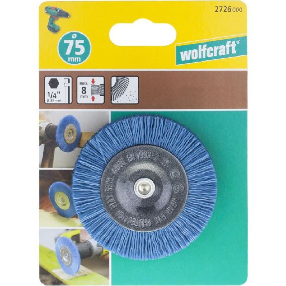 1 cepillo de disco de alambre de nylon suave   75 x 10 mm-Leer más