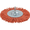 1 cepillo de disco de alambre de nylon vást. 6 mm Ø 100 x 8 mm