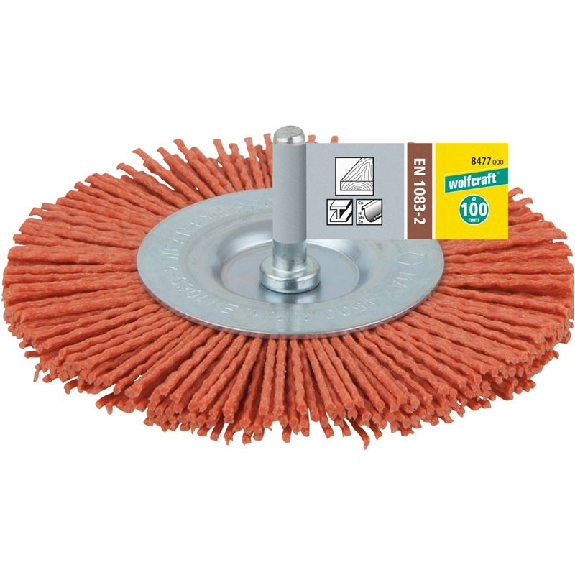 1 cepillo de disco de alambre de nylon vást. 6 mm Ø 100 x 8 mm-Leer más