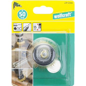 1 cepillo de copa de alambre de latón, vást. hexagonal Ø 50 mm-Leer más