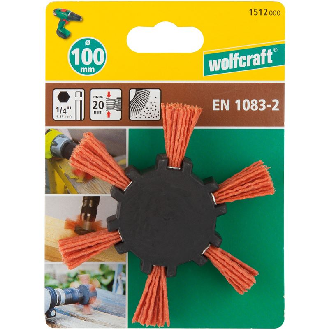 1 cepillo de abanico de alambre de nylon vást. hexagonal Ø 100 x 20 mm-Leer más