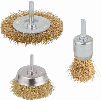 1 cepillo de alambre de latón de 3 piezas, vást. 6 mm-Leer más