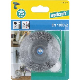 Cepillo de disco de alambre de acero vást. hexagonal Ø 75 x 10 mm-Leer más