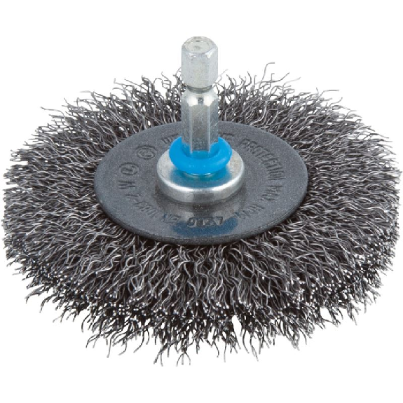 Brosse à disque métallique Vást en acier. Hexagonal Ø 75 x 10 mm-Lire la description