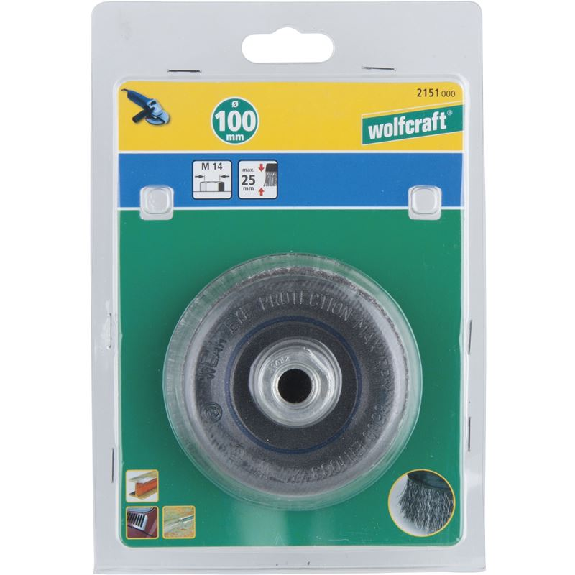 1 cepillo de copa de alambre de acero, WS M14   100 mm-Leer más