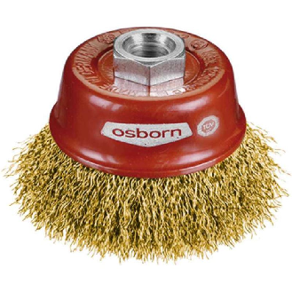0002613161 - Cepillo taza acero de alambre ondulado, tuerca M14, ø 0.30mm (60x20)-Leer más