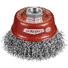 0002613161 - Cepillo taza acero de alambre ondulado, tuerca M14, ø 0.30mm (60x20)