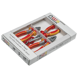 Juego de alicate universal 180 corte diagonal de 160 y boca semiredonda recta 205 Serie 49 VDE-Leer más