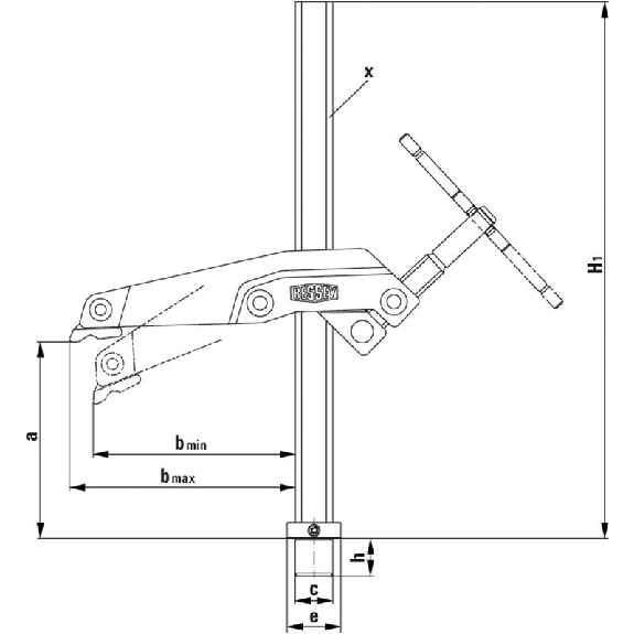 Elemento de sujeción para mesas de soldadura con brazo prensor TW28GRS - TW28GRS30-12 - Elemento de sujeción para mesas de soldadura con brazo prensor TW28GRS - TW28GRS30-12 --Leer más