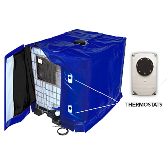 Réchauffeur pour cuve IBC 1000 L, IP54 3000W avec couvercle calorifugé-Lire la description