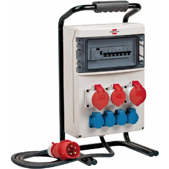 Distributeur actuel portable IP44 pour le travail et en plein air avec commutateur-Beschreibung lesen