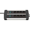 Base de tomas múltiples Premium-Alu-Line Technics con 2 y 3 interruptores 8