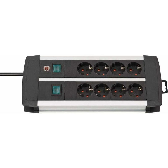 Base de tomas múltiples Premium-Alu-Line Technics con 2 y 3 interruptores 8-Leer más