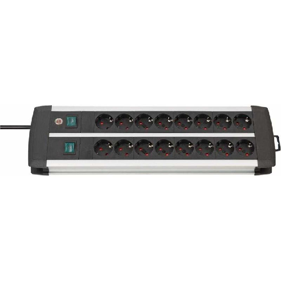 Base de tomas múltiples Premium-Alu-Line Technics con 2 y 3 interruptores 16-Leer más