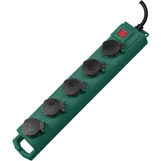 Base de tomas múltiples Super-Solid SL 554 para exterior 5 tomas y color verde-Leer más