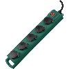 Base de tomas múltiples Super-Solid SL 554 para exterior 5 tomas y color verde