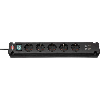 Base de tomas múltiples Bremounta con puertos USB 5 tomas + 2 USB y color negro