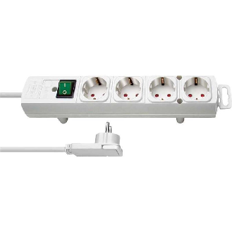 Base de tomas múltiples Comfort-Line Plus blanca con clavija plana 4-Leer más