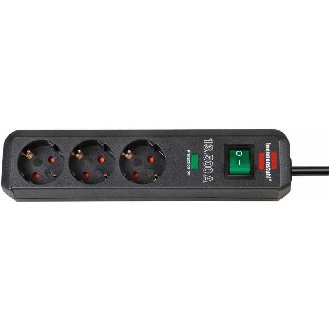 Base de tomas múltiples Eco-Line con protección 3 tomas Antracita y 1.5m de cable-Leer más