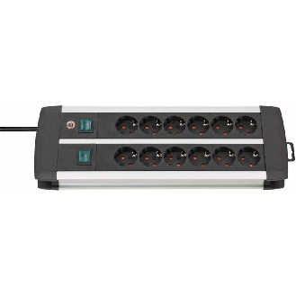 Base de tomas múltiples Premium-Alu-Line Technics con 2 y 3 interruptores 12 1391000912-Leer más