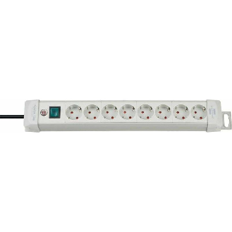 Base de tomas múltiples Premium-Line gris claro 8-Leer más