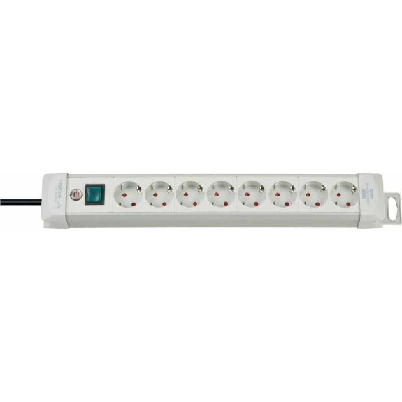 Base de tomas múltiples Premium-Line gris claro 8-Leer más