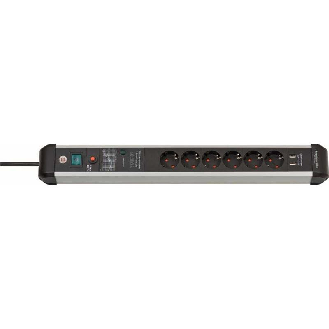 Base de tomas múltiples Premium-Protect-Line con protección de tensión y carga USB-Leer más