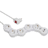 Base de tomas múltiples maniobrable Vario Power con puertos USB 5 + 2 USB