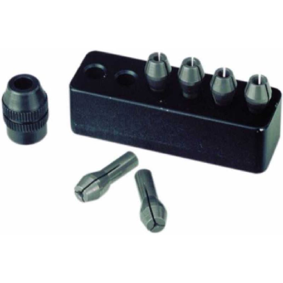 Proxxon MICROMOT-Stahlspannzangen, 6 Stck von 1 bis 3,2 mm, mit Halter-Beschreibung lesen