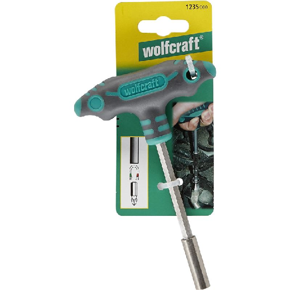 1 atornillador manual en T con racor para puntas 152 mm-Leer más