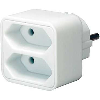 Enchufe adaptador con 2 tomas de corriente Euro Enchufe adaptador con 2 tomas de corriente Euro