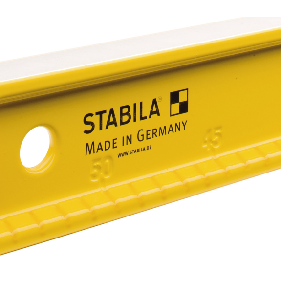 Stabila Wasserwaage Type 82 S, 50 cm, robustes Alu-Druckgussprofil, metrische-Beschreibung lesen