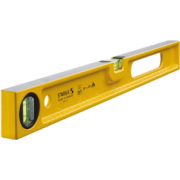 Stabila Wasserwaage Type 82 S, 50 cm, robustes Alu-Druckgussprofil, metrische-Beschreibung lesen