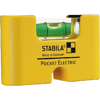 17775 Wasserwaage Pocket Electric 6,8 cm Kunststoff gelb ± 1mm/m mit Mag-Beschreibung lesen